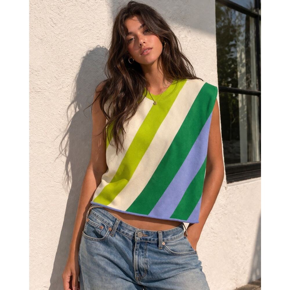 Entro Striped Knitted Top